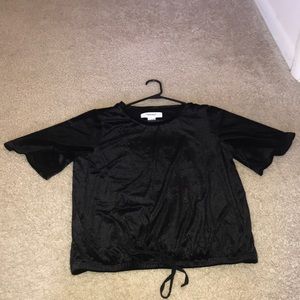 Workshop black velvet top